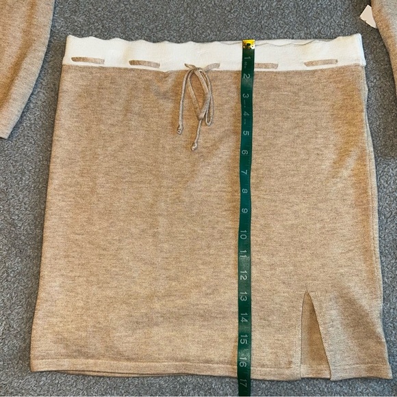 Dee Elle Tan Skirt Set Elegant and Stylish - Picture 8 of 8